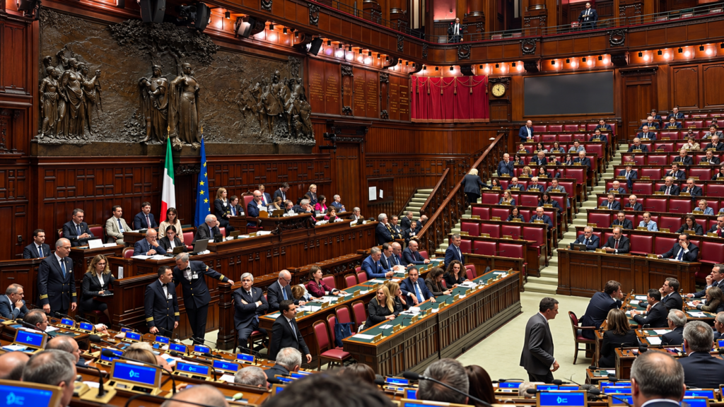 Aula della Camera dei deputati durante i lavori parlamentari