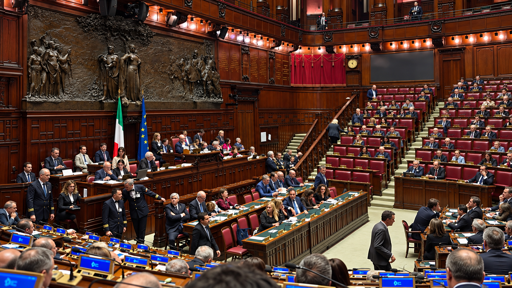 Aula della Camera dei deputati durante i lavori parlamentari