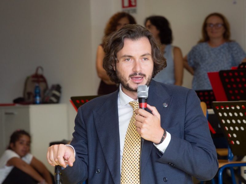 Andrea Tremaglia durante un'attività pubblica